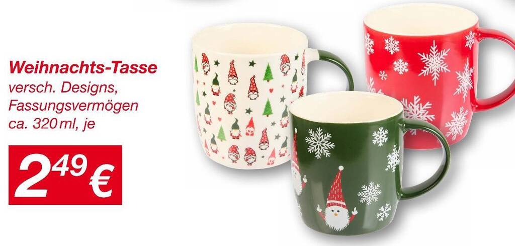 Weihnachts-tasse Angebot bei KiK