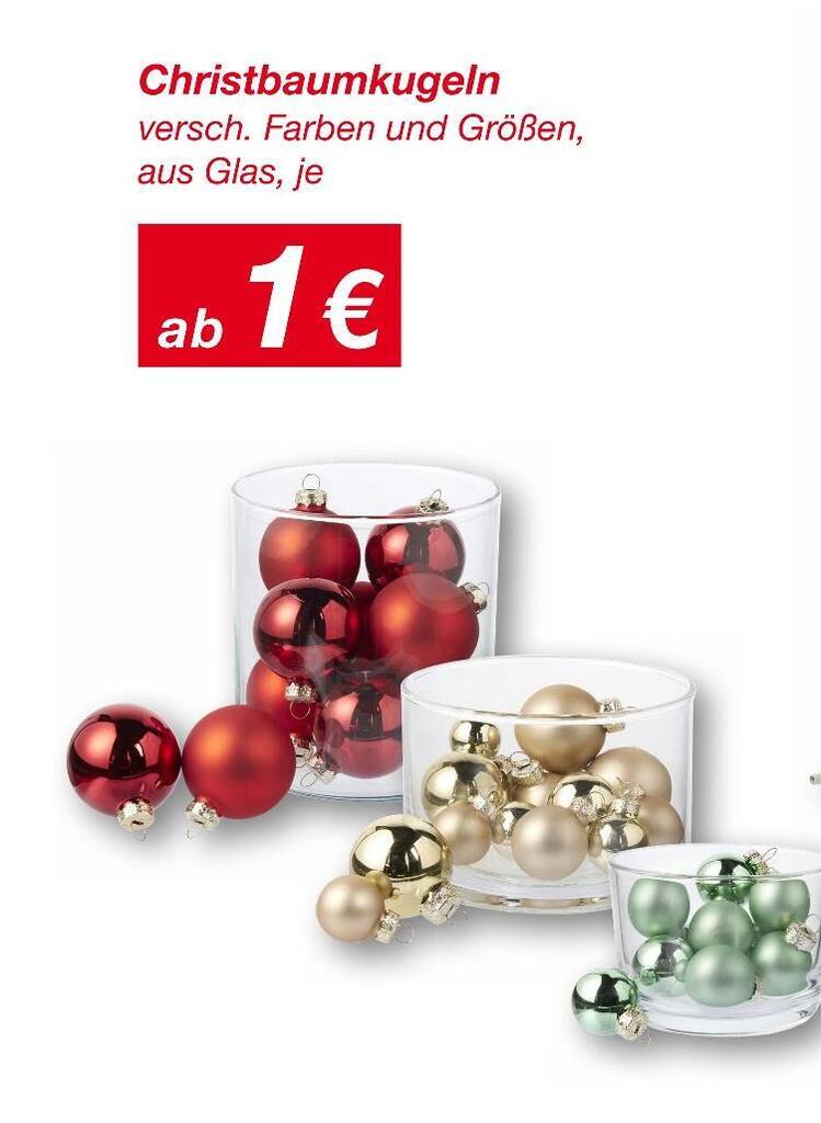 Christbaumkugeln Angebot bei KiK