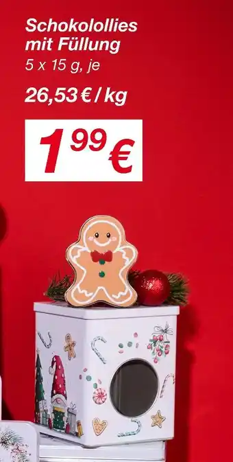 KiK Schokolollies mit füllung Angebot