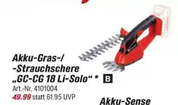 toom Baumarkt Einhell Akku-Gras-/ -Strauchschere ,,GC-CG 18 Li-Solo" * B Angebot
