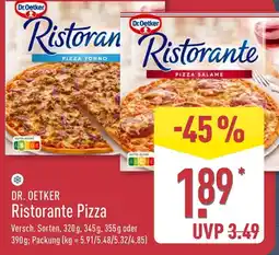 Aldi Nord Dr. oetker ristorante pizza tonno Angebot