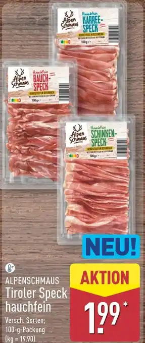 Aldi Nord Alpenschmaus karree-speck Angebot