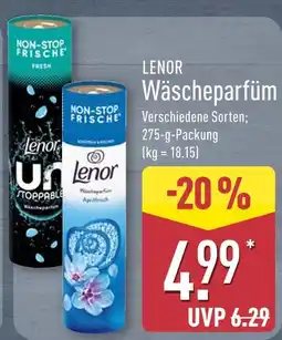 Aldi Nord Lenor wäscheparfüm non-stop frische fresh Angebot