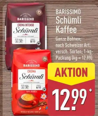 Aldi Nord Barissimo crema intenso schümli kaffee Angebot