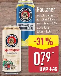 Aldi Nord Paulaner weißbier-zitrone 0.0% Angebot