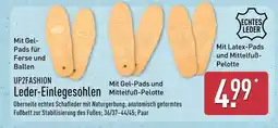 Aldi Nord Up2fashion leder-einlegesohlen mit gel-pads für ferse und ballen Angebot