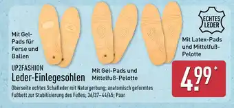 Aldi Nord Up2fashion leder-einlegesohlen mit gel-pads für ferse und ballen Angebot