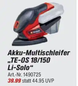 toom Baumarkt Einhell Akku-Multischleifer „TE-OS 18/150 Li-Solo" Angebot