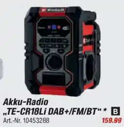 toom Baumarkt Einhell Akku-Radio „TE-CR18LI DAB+/FM/BT"* Angebot