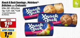 Simmel Knack & Back Sonntags-, Mehrkorn Brötchen oder Croissants Angebot