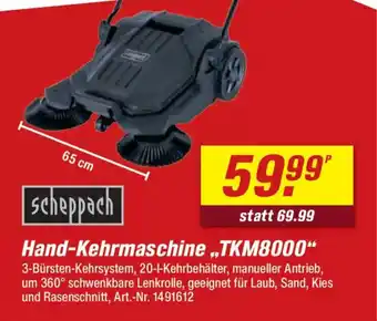 toom Baumarkt scheppach Hand-Kehrmaschine,,TKM8000" Angebot