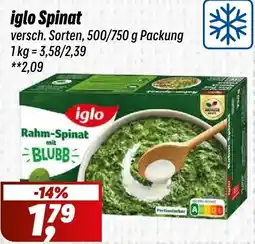 Simmel iglo Spinat Angebot