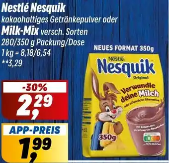 Simmel Nestlé Nesquik oder Milk-Mix Angebot