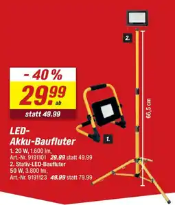toom Baumarkt LED- Akku-Baufluter Angebot