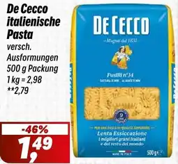 Simmel De Cecco italienische Pasta Angebot