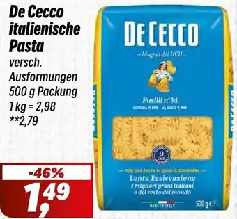 Simmel De Cecco italienische Pasta Angebot