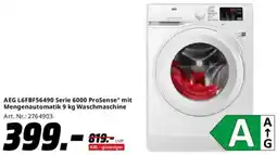 Saturn AEG L6FBF56490 Serie 6000 ProSense mit Mengenautomatik 9 kg Waschmaschine Angebot