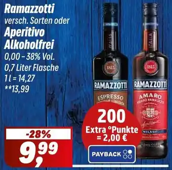 Simmel Ramazzotti oder Aperitivo Alkoholfrei Angebot