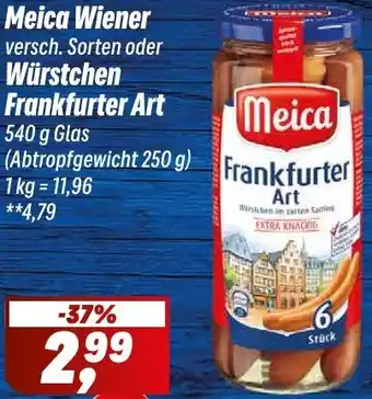 Simmel Meica Wiener oder Würstchen Frankfurter Art Angebot