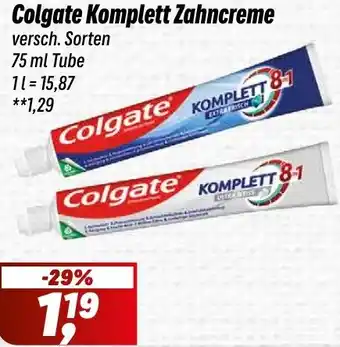 Simmel Colgate Komplett Zahncreme Angebot