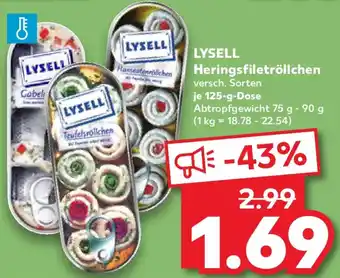 Kaufland LYSELL Heringsfiletröllchen Angebot