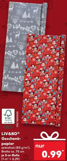 Kaufland LIV&BO Geschenkpapier Angebot