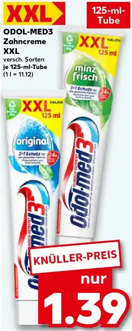Kaufland ODOL-MED3 Zahncreme XXL Angebot