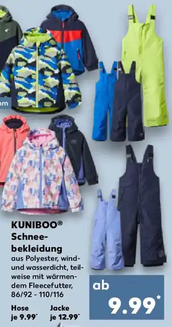 Kaufland KUNIBOO Schneebekleidung Angebot
