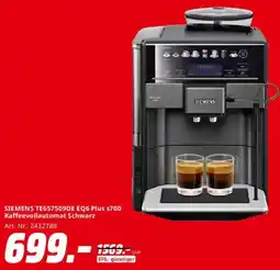 Saturn SIEMENS TE657509DE EQ6 Plus s700 Kaffeevollautomat Schwarz Angebot