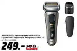 Saturn BRAUN 9565cc Herrenrasierer Series 9 Grau Angebot