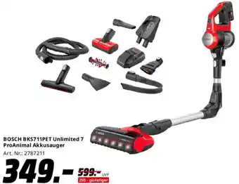 Saturn BOSCH BKS711PET Unlimited 7 ProAnimal Akkusauger Angebot