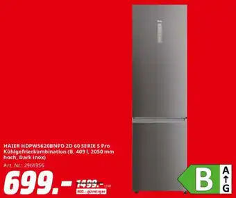 Saturn HAIER HDPW5620BNPD 2D 60 SERIE 5 Pro Kühlgefrierkombination Angebot