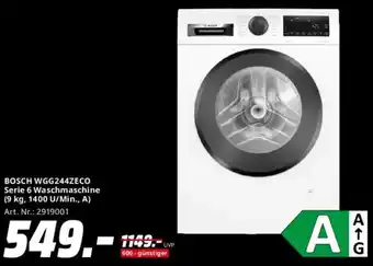Saturn BOSCH WGG244ZECO Serie 6 Waschmaschine Angebot