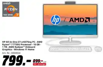 Saturn HP All-in-One 27-cr0375ng PC-AMD Ryzen 7 7730U Prozessor Angebot