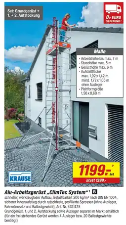 toom Baumarkt KRAUSE Alu-Arbeitsgerüst,,ClimTec System" Angebot