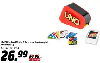 Saturn MATTEL GAMES UNO Extreme Kartenspiel Mehrfarbig Angebot