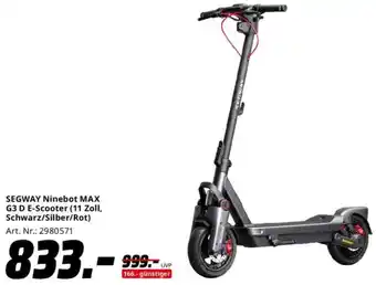 Saturn SEGWAY Ninebot MAX G3 D E-Scooter Angebot