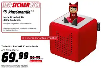 Saturn Tonie-Box Rot Inkl. Kreativ Tonie Angebot
