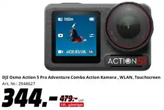Saturn DJI Osmo Action 5 Pro Adventure Combo Action Kamera, WLAN, Touchscreen Angebot