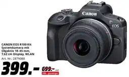 Saturn CANON EOS R100 Kit Systemkamera mit Objektiv 18-45 mm, 7,62 cm Display, WLAN Angebot