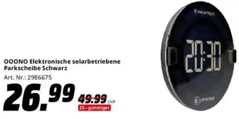 Saturn OOONO Elektronische solarbetriebene Parkscheibe Schwarz Angebot