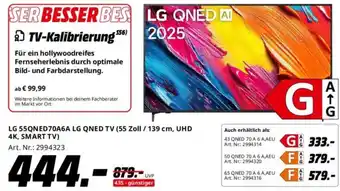 Saturn LG 55QNED70A6A LG QNED TV (55 Zoll / 139 cm, UHD 4K, SMART TV) Angebot