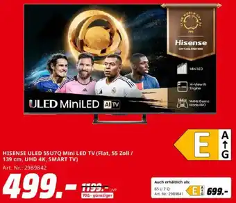 Saturn HISENSE ULED 55U7Q Mini LED TV Angebot