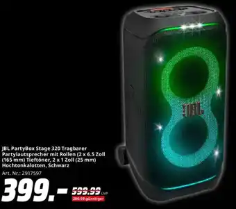 Saturn JBL PartyBox Stage 320 Tragbarer Partylautsprecher mit Rollen Angebot