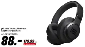 Saturn JBL Live 770NC, Over-ear Kopfhörer Schwarz Angebot