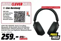 Saturn SONY WH-1000XM5, Noise Cancelling, Bluetooth, Hi-Res Audio Angebot