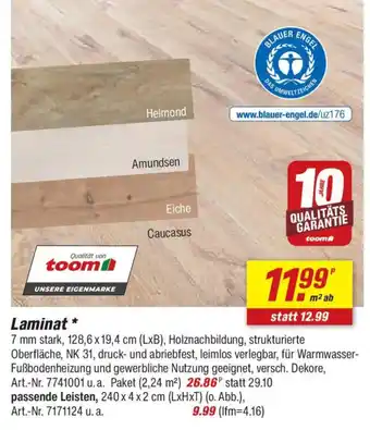 toom Baumarkt Laminat Angebot