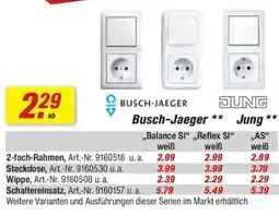 toom Baumarkt Busch-Jaeger / Jung 2-fach-Rahmen Angebot