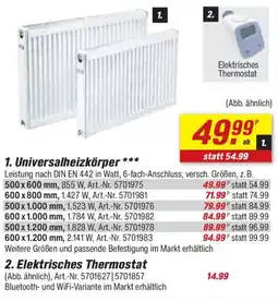 toom Baumarkt 2. Elektrisches Thermostat Angebot