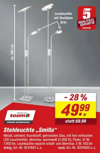 toom Baumarkt Stehleuchte ,,Smilla" Angebot